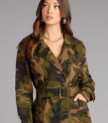 Street Command Camouflage Trench Coat