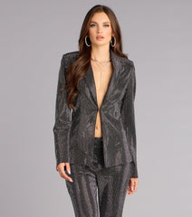 Midnight Spark Rhinestone Blazer