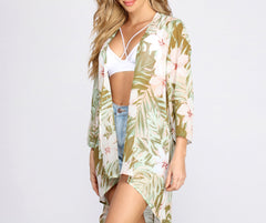 Tropical Vibes Chiffon Kimono