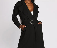 Get Down To Business Belted Trench