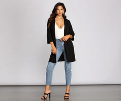 High Standards Long Blazer