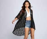 Chic And Sheer Lace Kimono