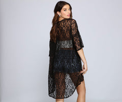 Chic And Sheer Lace Kimono