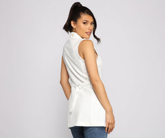 City Chic Double Breasted Vest