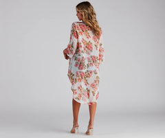 Floral Muse Chiffon Kimono