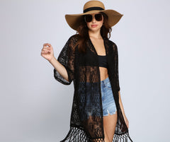 Bohemian Fringe Lace Kimono