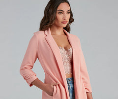 Pretty And Polished Long Line Blazer