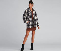 Cozy Layers Plaid Sherpa Shacket