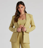 On The Move Linen Woven Blazer