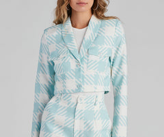 That Preppy Vibe Houndstooth Blazer