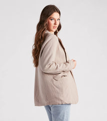 Talk Business Woven Casual Blazer