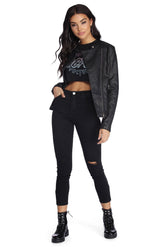 Bad Decisions Faux Leather Jacket