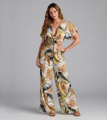 Sunny Escape Tropical Print Palazzo Pants