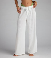 Beachy Sheer Woven Palazzo Pants