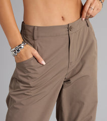 Zip It and Chill Mid-Rise Cargo Pants