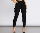 Mid Rise Cargo Joggers