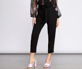 Tied and Tapered Paperbag Pants