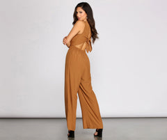 Twist Front Tie Back Jumpsuit