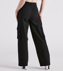 Serve Vibes High-Rise Cargo Denim Pants