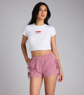 Short But Sweet Gingham Bow Shorts