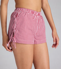 Short But Sweet Gingham Bow Shorts