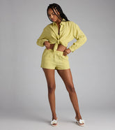 Summer Mode High-Rise Cotton Shorts