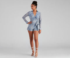 Spring Solstice Chiffon Tie Romper