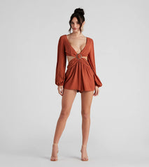 Out Of Town Long Sleeve Romper