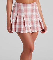 Plaid On Babe Pleated Skort
