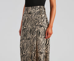 Wild And Chic Zebra Maxi Skirt