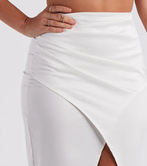 Wrapped In Chic Vibes Satin Maxi Skirt