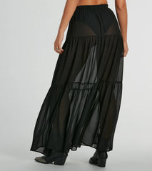 Sittin' Pretty Tiered Chiffon Maxi Skirt
