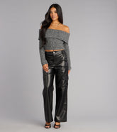 Street Code Faux Leather Cargo Pants