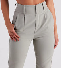 Perfectly Pleated Cuffed Trouser Pants