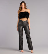 Walking The Walk Faux Leather Straight Leg Pants