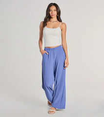 Airy Chic Woven Wide-Leg Pants