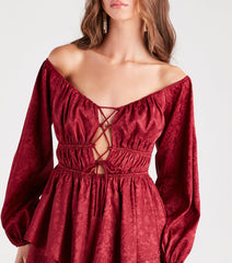 Feels Like Love Floral Jacquard Satin Romper