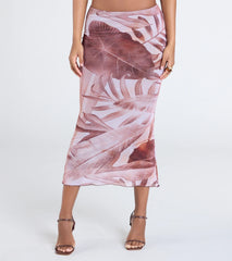 Tropical Energy High-Rise Midi Skirt