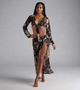 Under The Sun Tropical Slit Maxi Skirt