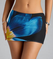 Bloom With A View Floral Mini Skirt