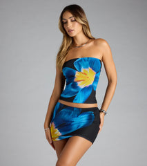 Bloom With A View Floral Mini Skirt