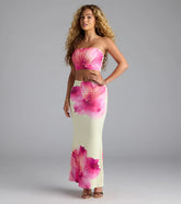 Sandy Shores Tropical Floral Maxi Skirt