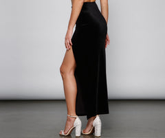 Luxe Night Out High Slit Skirt