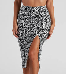 Sassy Mood Leopard Print Midi Skirt