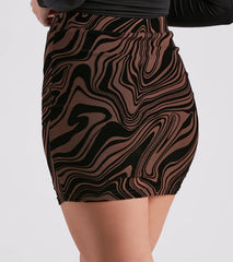 Artsy Impression Swirl Mini Skirt