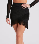 Fabulous In Fringe Mini Skirt