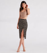 Fiercely Chic Leopard Midi Skirt