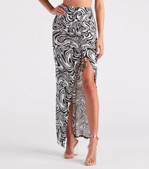 Standout In Style Swirl Print Maxi Skirt