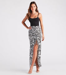 Standout In Style Swirl Print Maxi Skirt