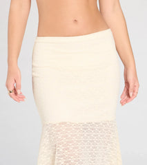 Boho Babe Lace Hanky Hem Maxi Skirt